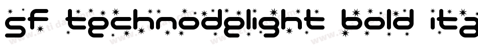 SF Technodelight Bold Italic字体转换